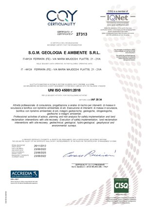 Certificazione UNI ISO 45001:2018