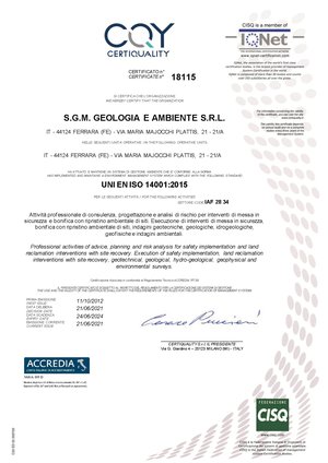 Certificazione UNI EN ISO 14001:2015 